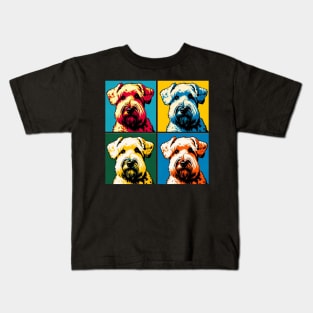 Soft Coated Wheaten Terrier Pop Art - Dog Lovers Kids T-Shirt